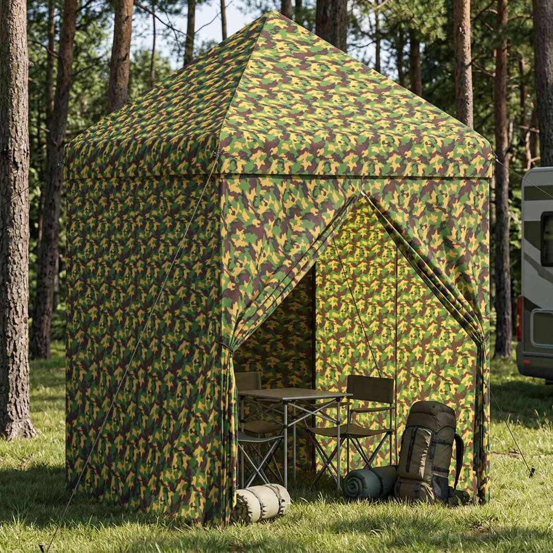 vidaXL Carpa Cúpula con 4 Paredes Laterales 2,9 x 2,9 m
