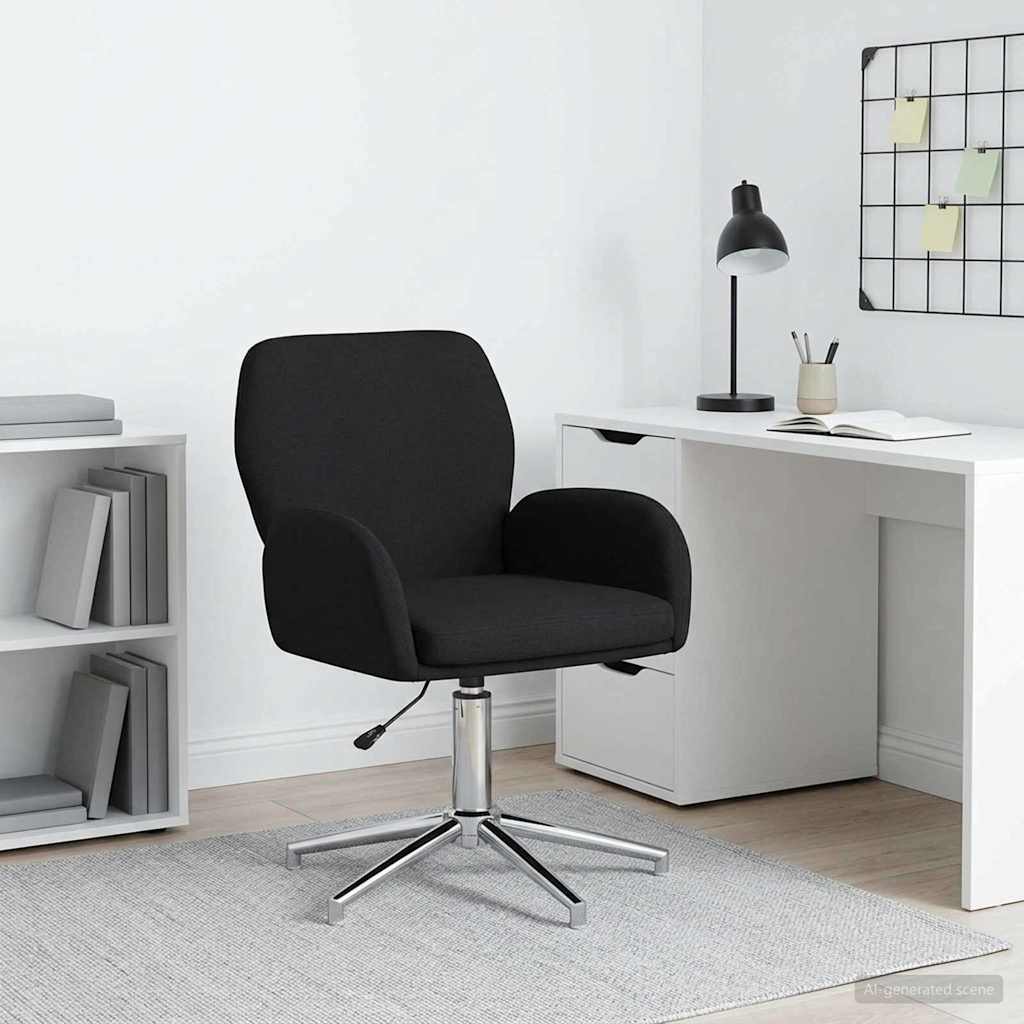 vidaXL Silla de escritorio giratoria 54 x 58 x 90 cm Negro Tela
