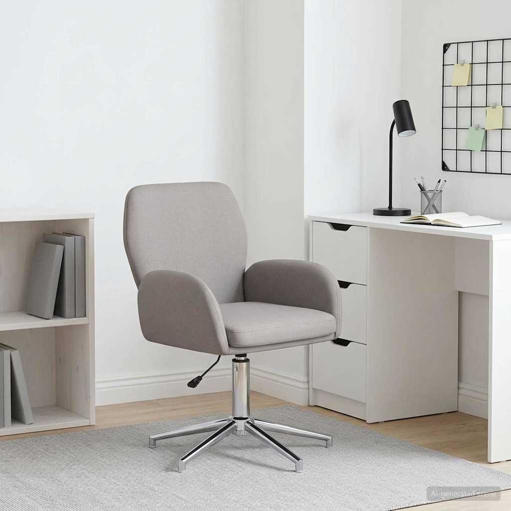 vidaXL Silla de escritorio giratoria Tela 54 x 58 x 90 cm Topo