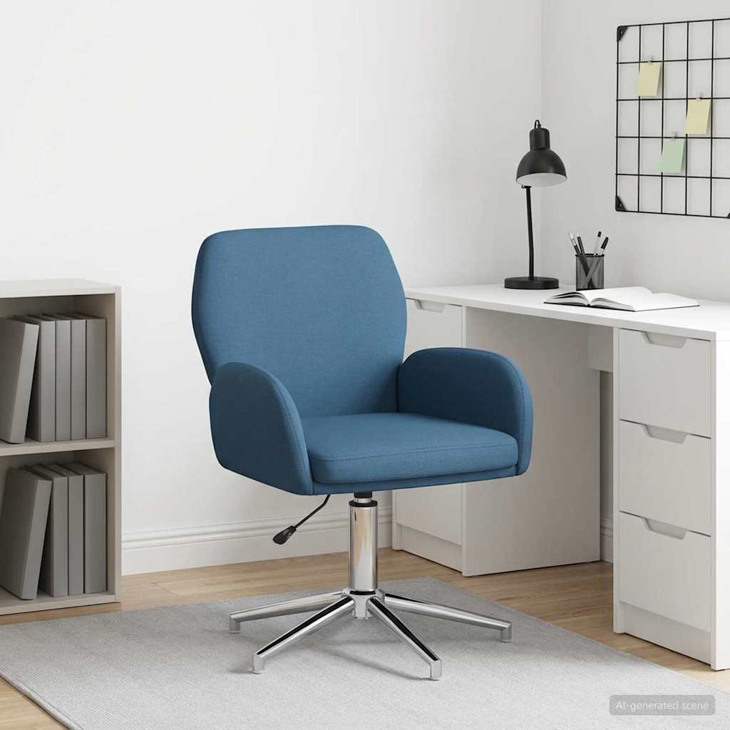 vidaXL Silla de escritorio giratoria Tela 54 x 58 x 90 cm Azul