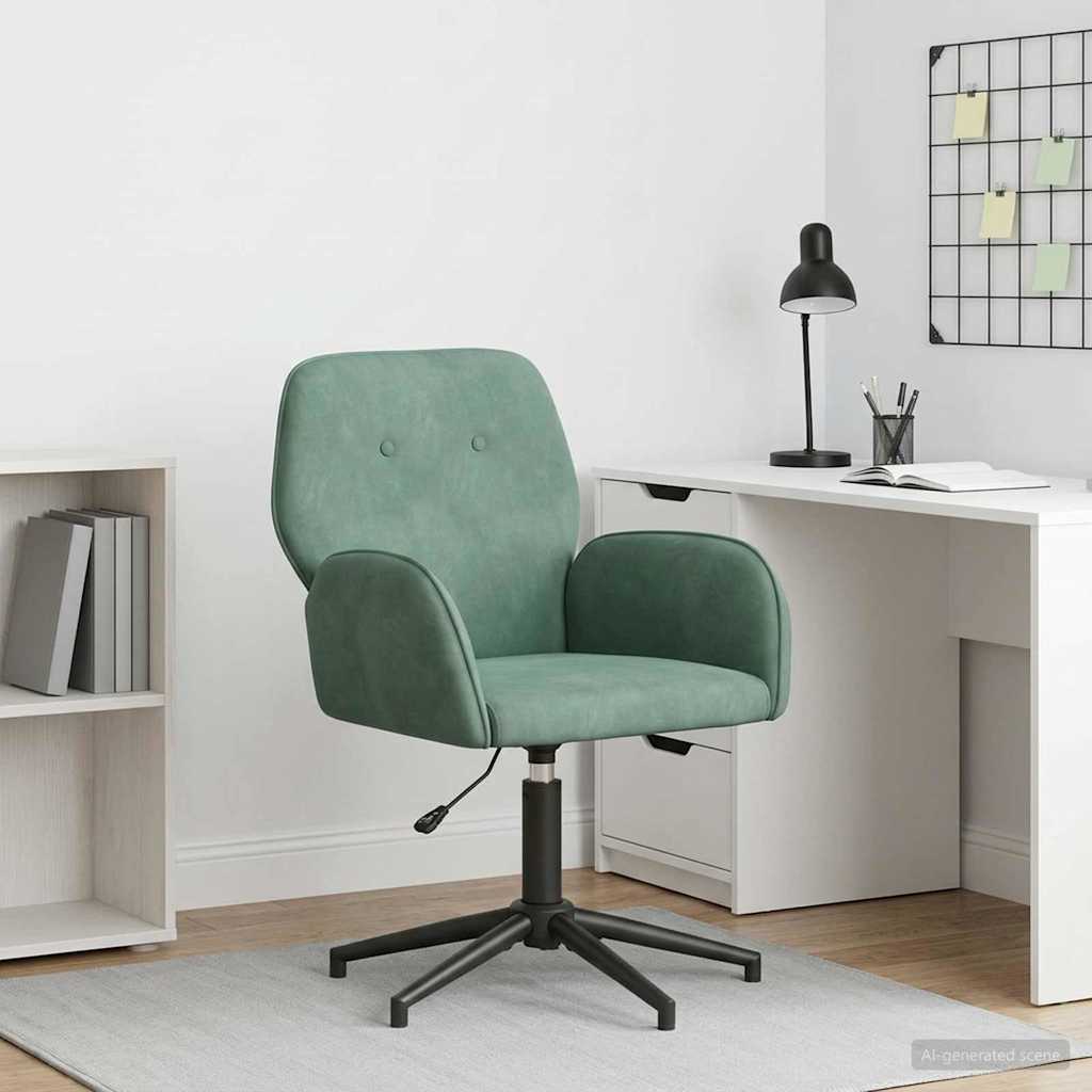 vidaXL Silla de escritorio giratoria 54 x 55 x 90 cm Verde Mar
