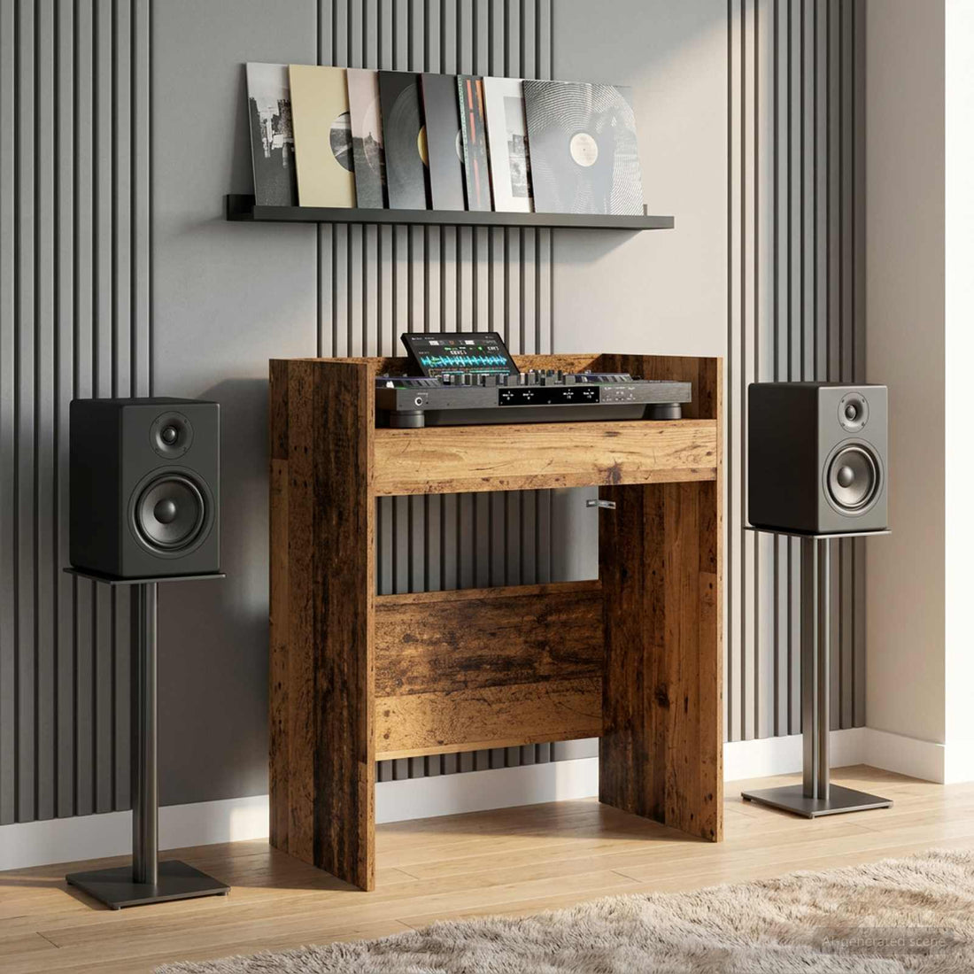 vidaXL Mesa de DJ Madera de roble 62 x 45 x 102 cm