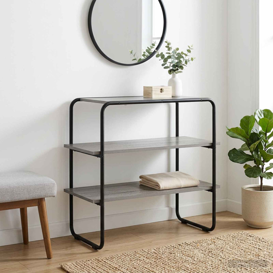 vidaXL Mesa Consola Sonoma gris 60 x 41 x 75 cm Madera de ingeniería