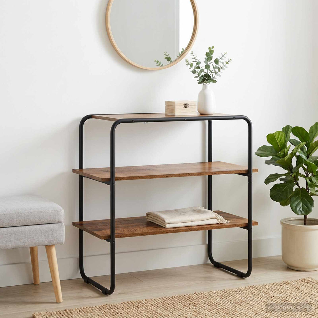 vidaXL Mesa Consola Madera envejecida 60 x 41 x 75 cm