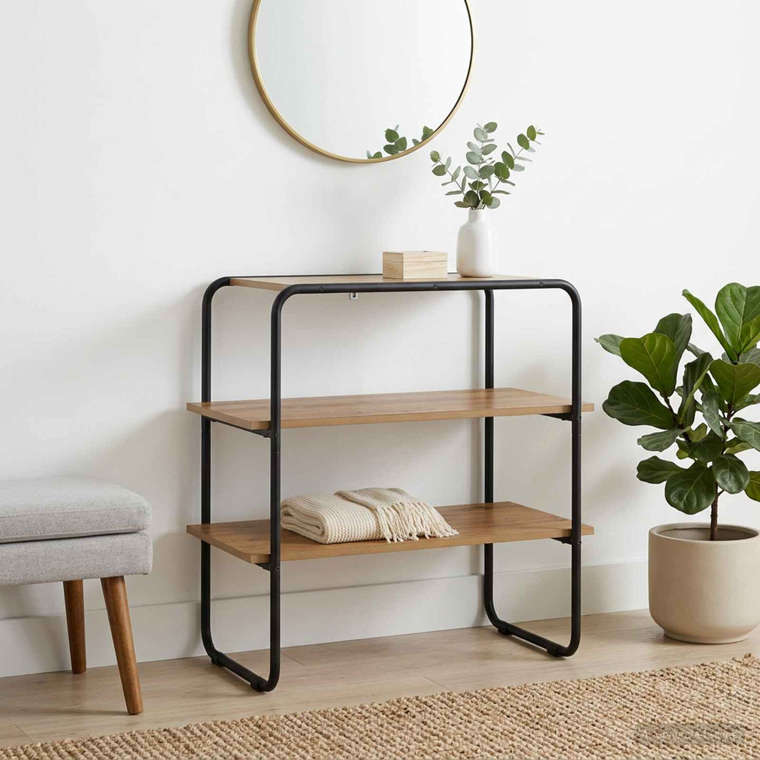 vidaXL Mesa Consola Roble artisan 100 x 41 x 75 cm