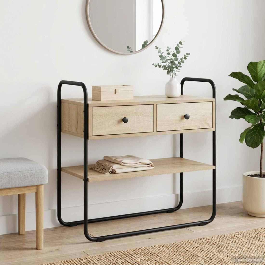 vidaXL Mesa Consola Roble Sonoma 80 x 40 x 75 cm Madera de ingeniería
