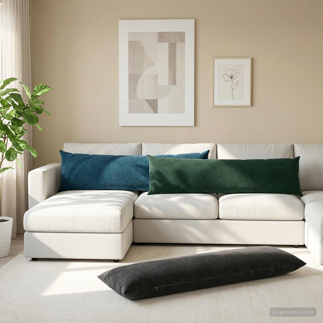 vidaXL Cojín con almohada HEERLEN 2 uds. Verde oscuro Terciopelo