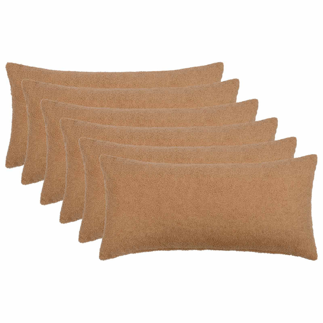 vidaXL Funda de almohada 6 pcs HEERLEN Beige 40 x 70 cm Bouclé
