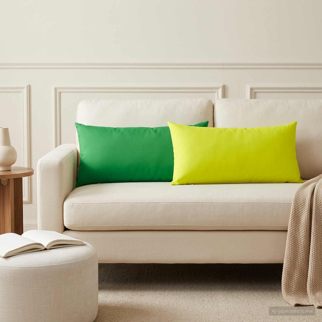 vidaXL Funda de almohada 12 pcs HEERLEN Verde 40 x 80 cm Poliéster