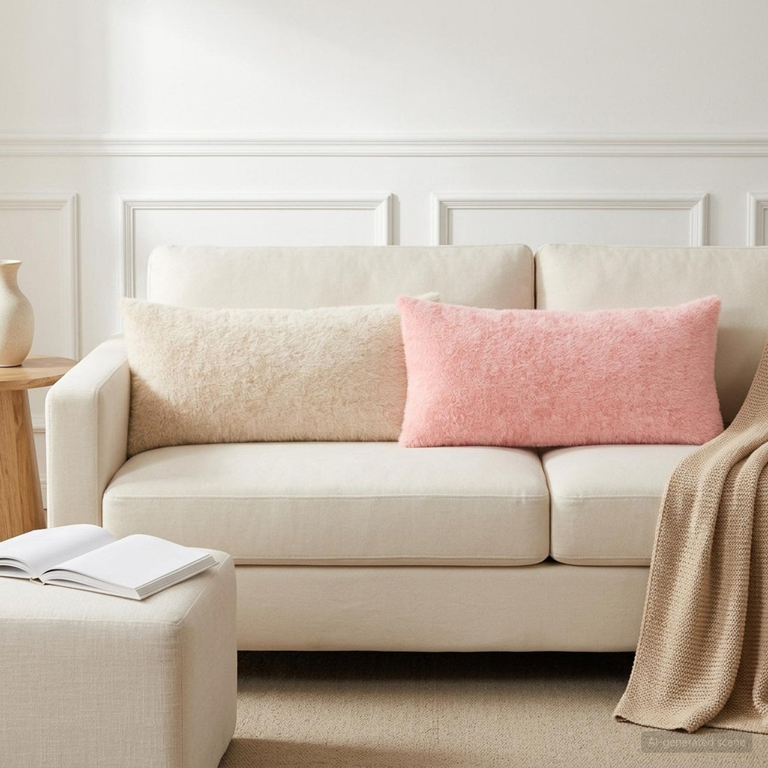 vidaXL Funda de almohada 6 uds. HEERLEN Blanco 40 x 80 cm
