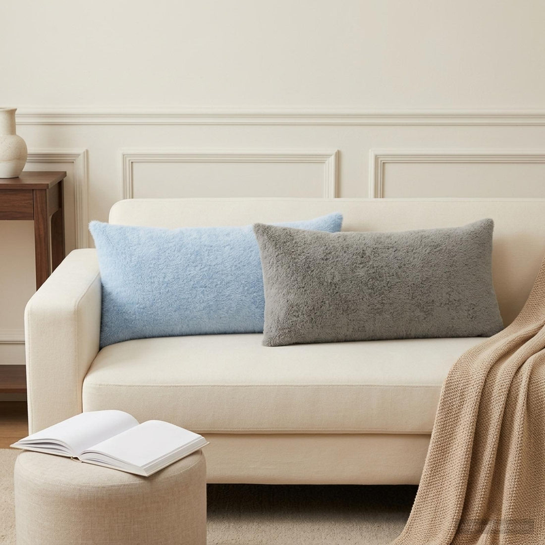 vidaXL Funda de almohada 6 uds. HEERLEN Gris Claro 40 x 80 cm