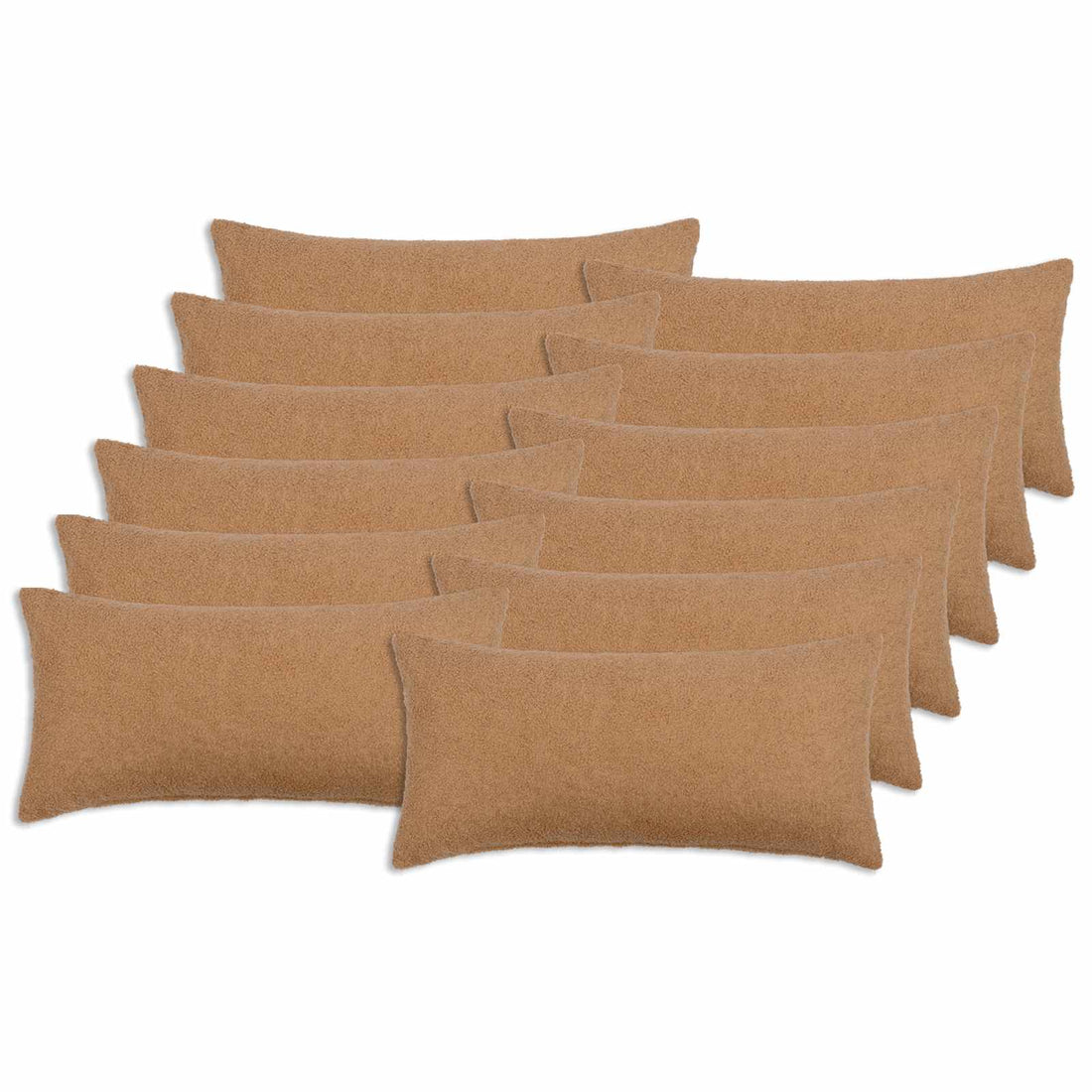 vidaXL Funda de almohada 12 pcs HEERLEN Beige 40 x 80 cm Bouclé