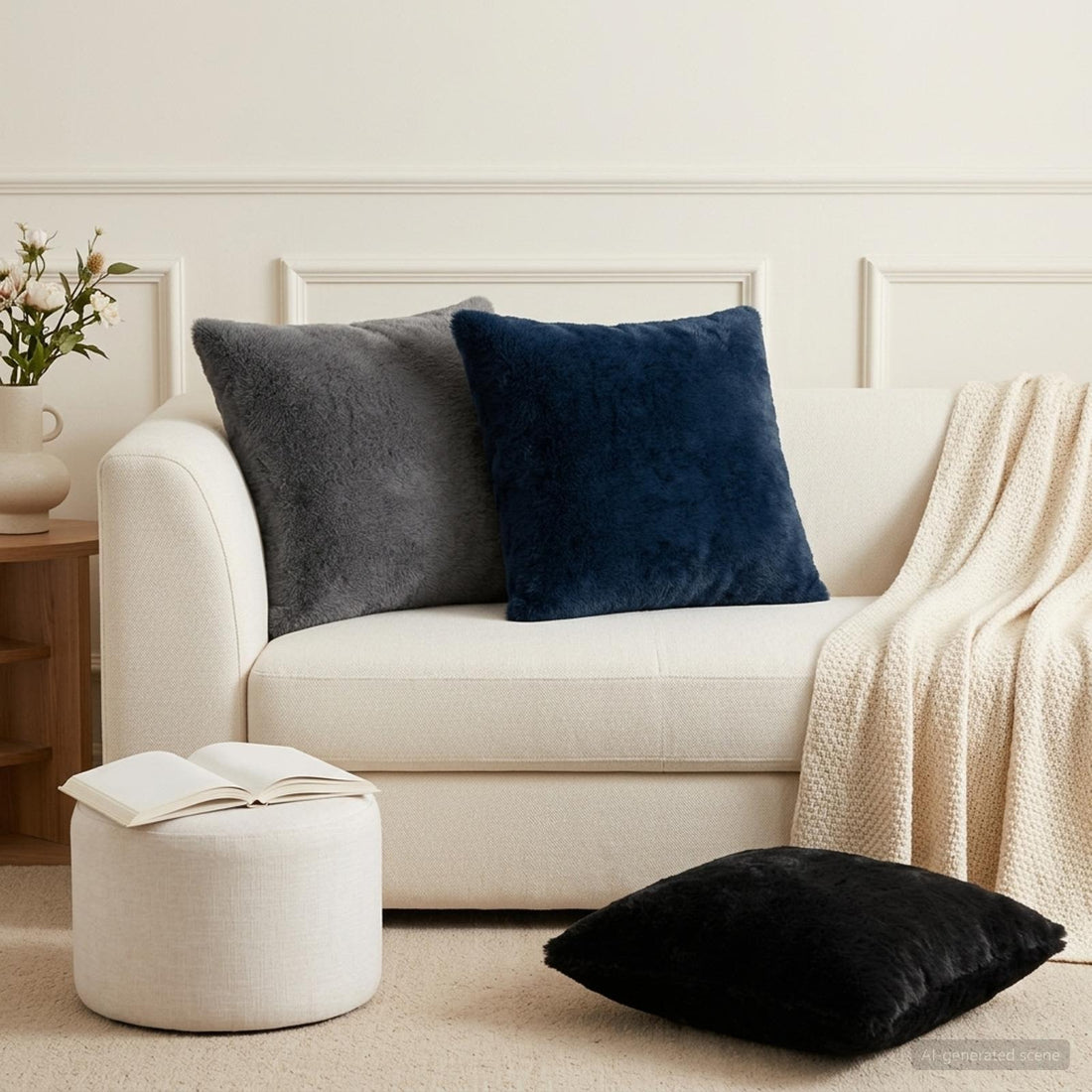 vidaXL Funda de almohada 12 uds. HEERLEN Azul marino 50 x 50 cm