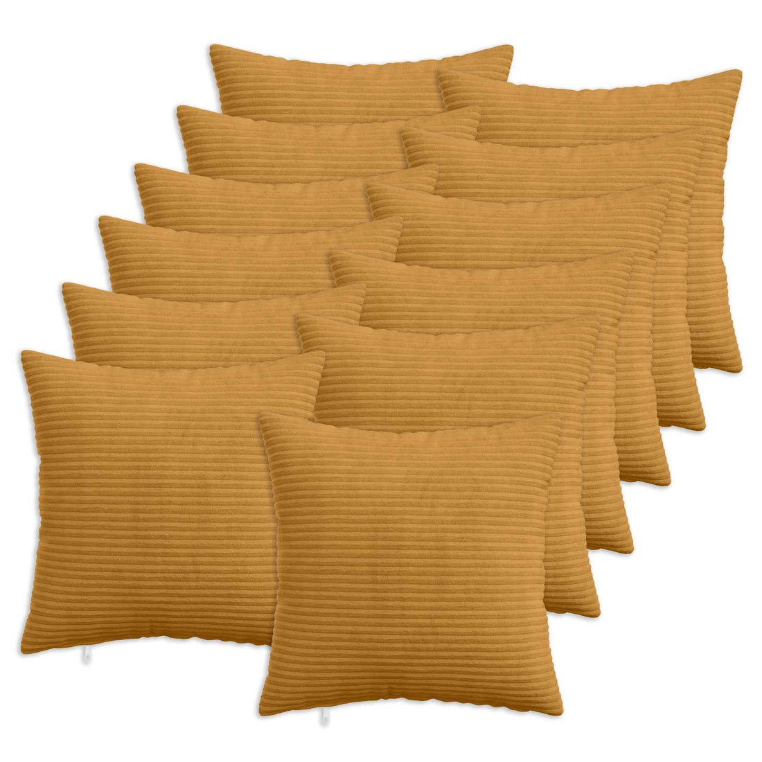 vidaXL Funda de almohada 12 pcs HEERLEN Amarillo 50 x 50 cm pana