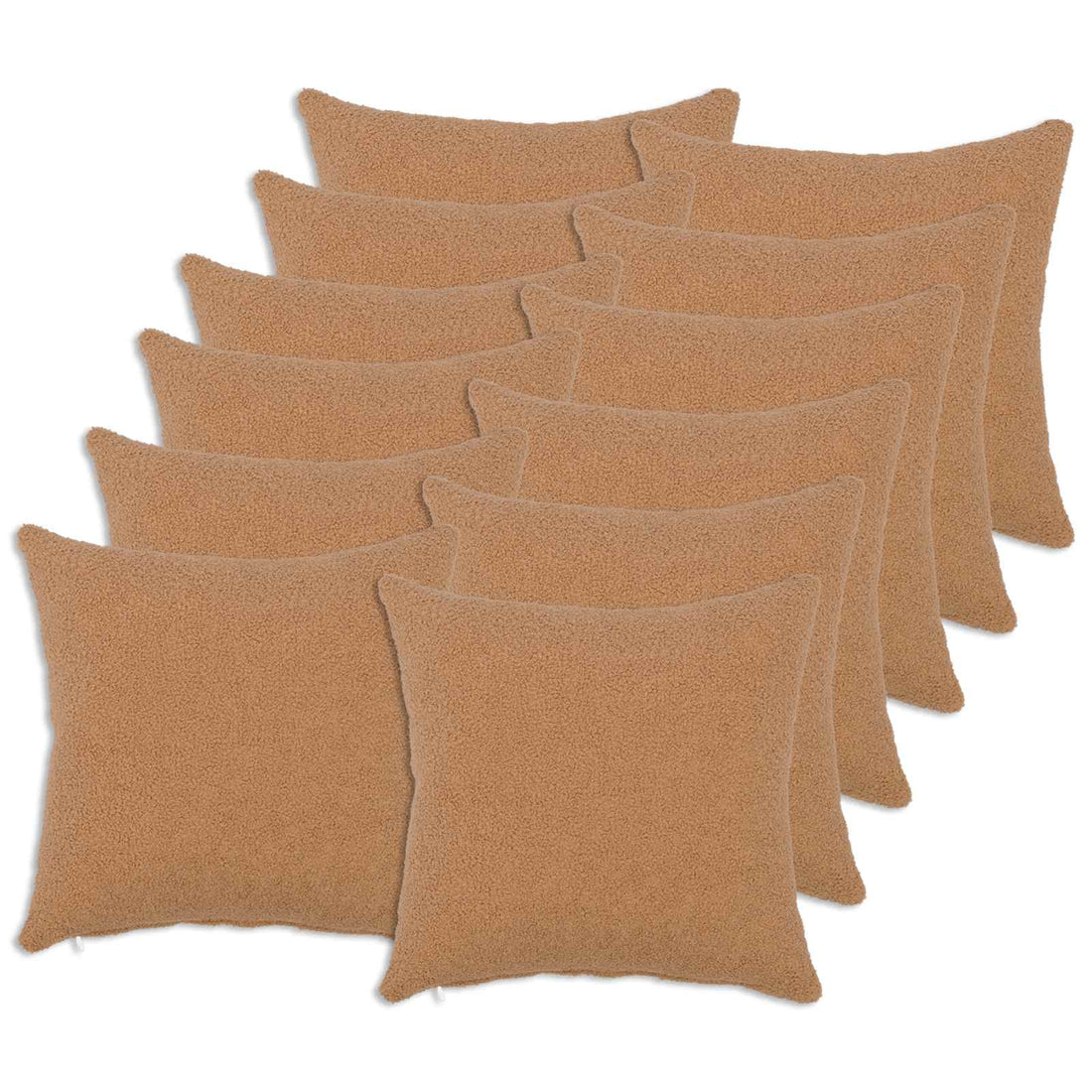 vidaXL Funda de almohada 12 pcs HEERLEN Beige 50 x 50 cm Bouclé