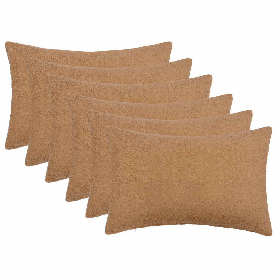 vidaXL Funda de almohada 6 pcs HEERLEN Beige 50 x 70 cm Bouclé