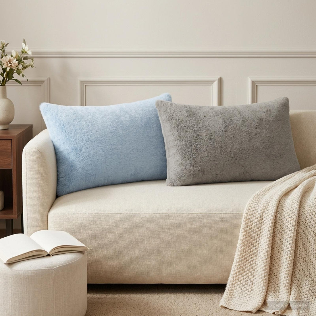 vidaXL Funda de almohada 6 uds. HEERLEN Gris Claro 50 x 75 cm
