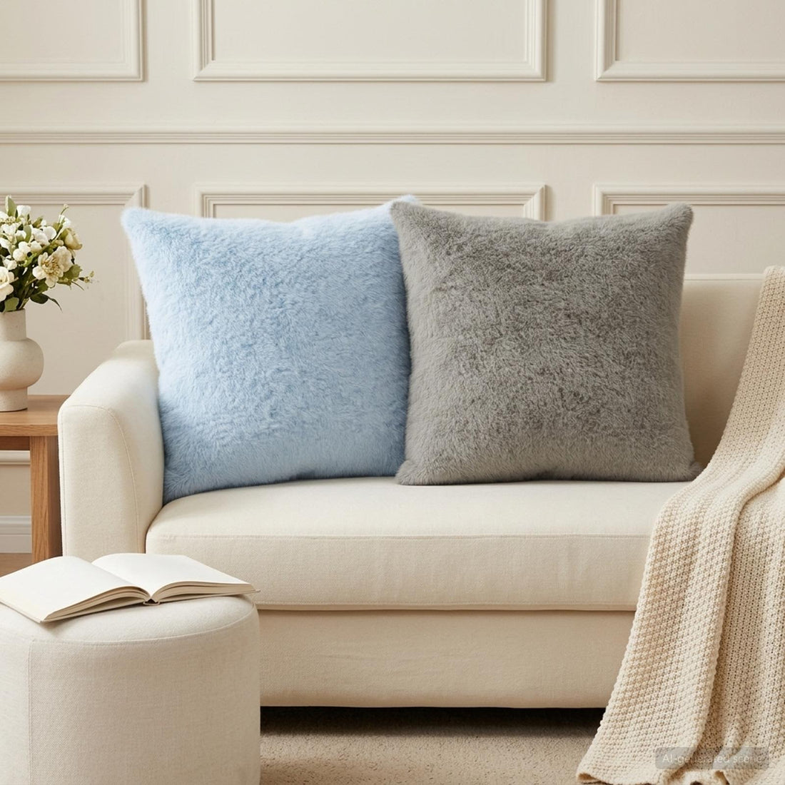vidaXL Funda de almohada 6 uds. HEERLEN Azul Claro 60 x 60 cm