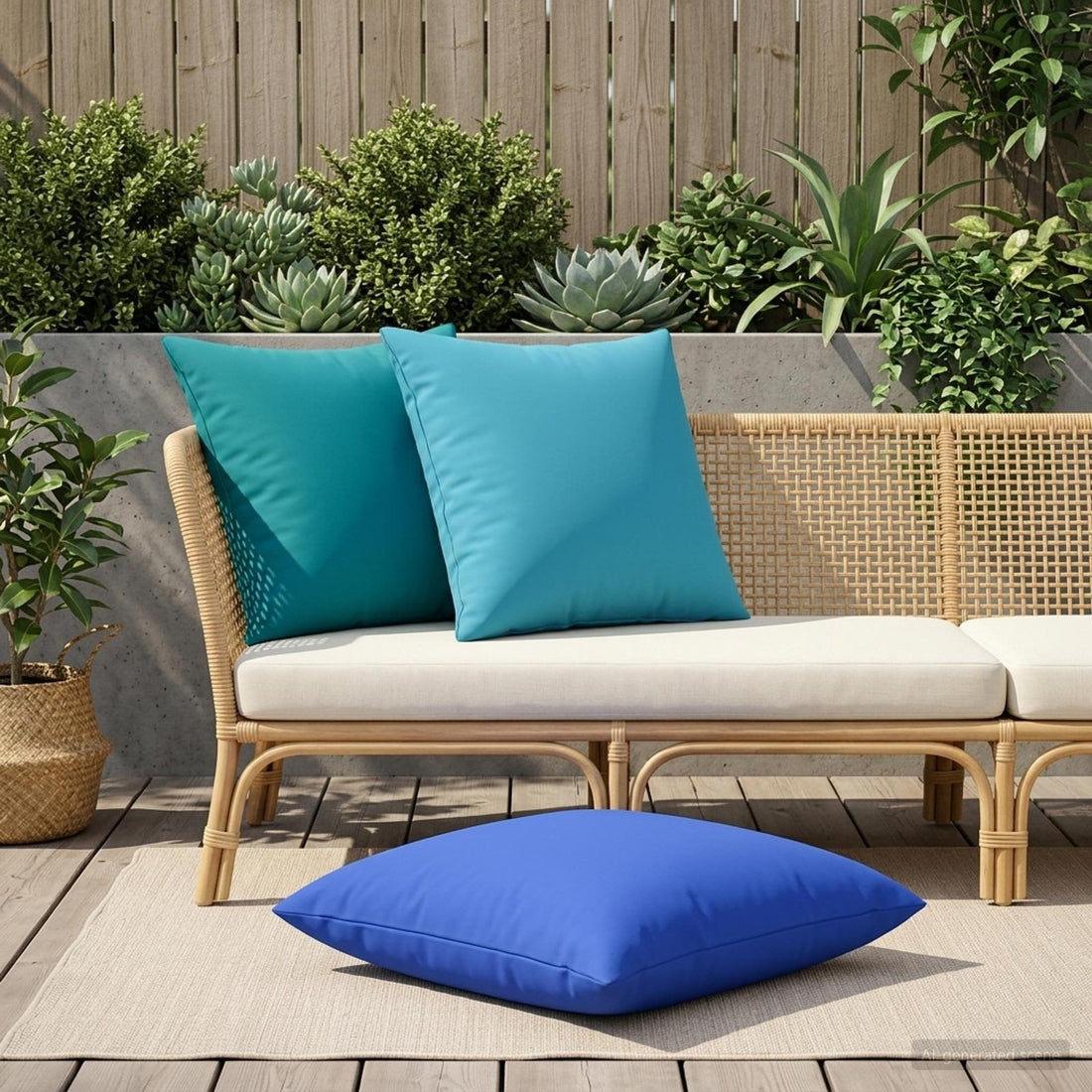 vidaXL Funda de almohada 6 pcs HEERLEN Azul Claro 80 x 80 cm Poliéster