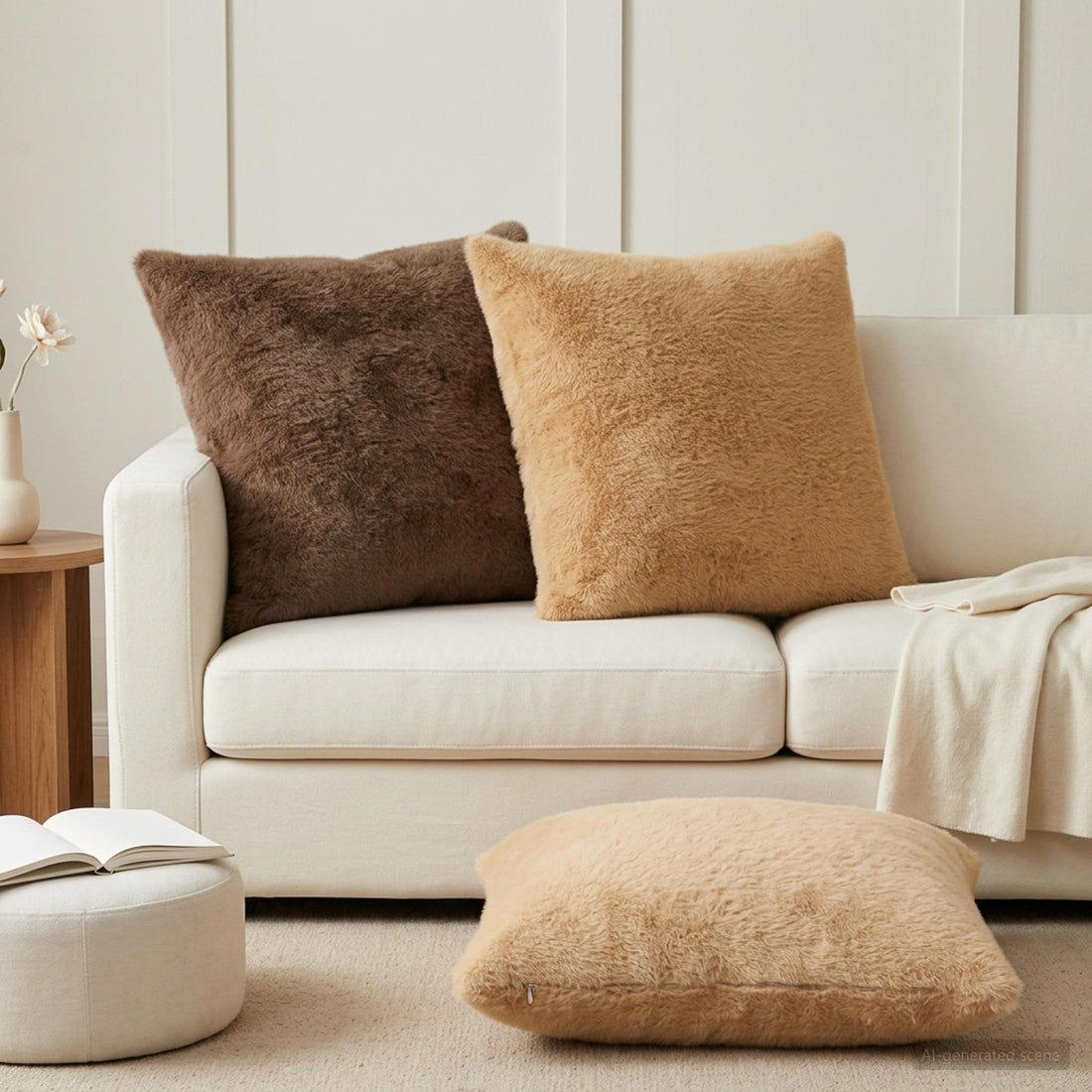 vidaXL Funda de almohada 6 uds. HEERLEN Crema 70 x 70 cm