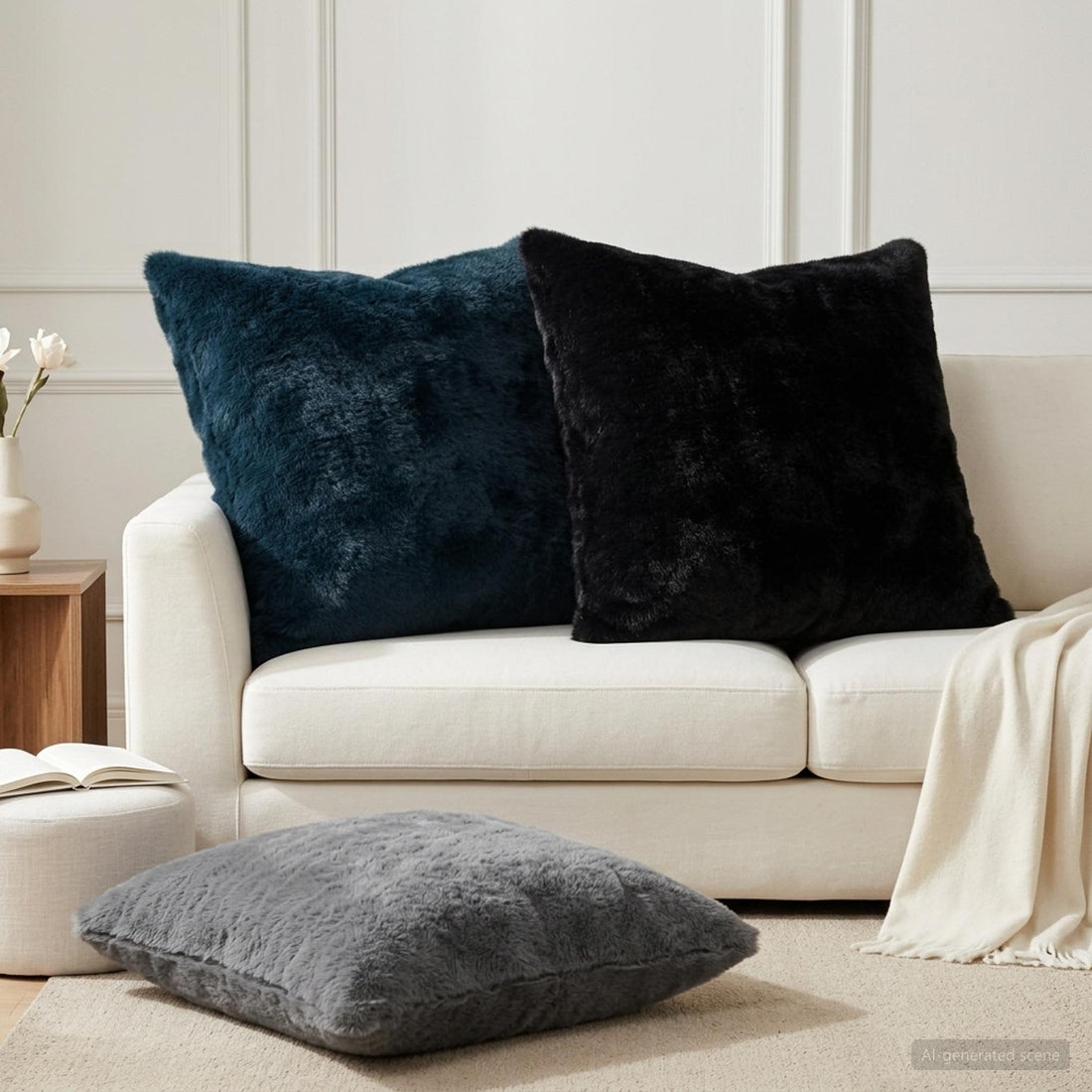 vidaXL Funda de almohada 6 uds. HEERLEN Azul marino 70 x 70 cm