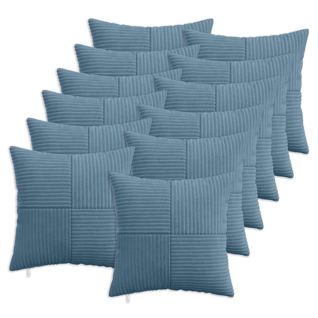 vidaXL Funda de almohada 12 pcs ALMELO Azul 50 x 50 cm pana