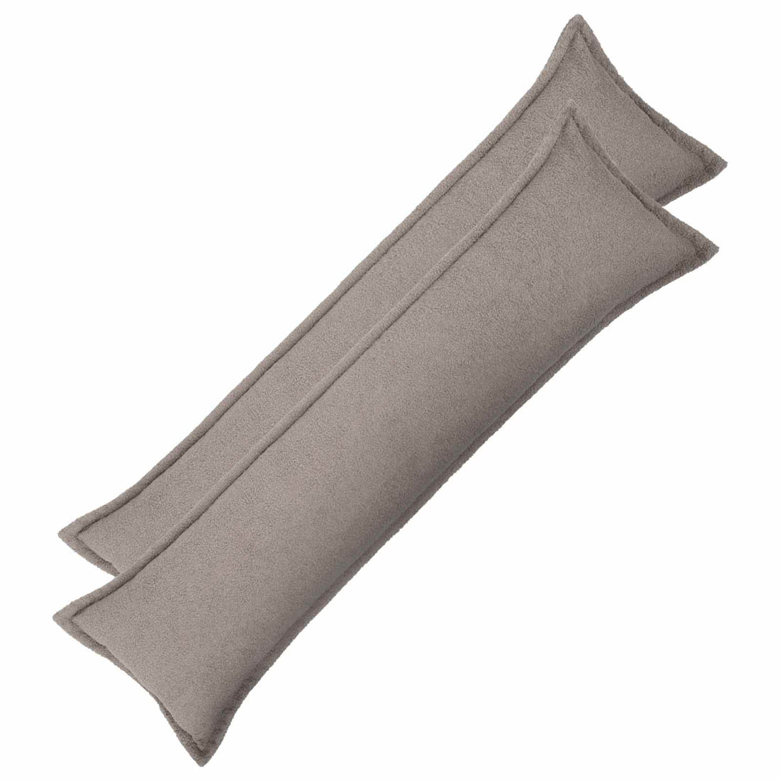 vidaXL Funda de almohada 2 pcs HOUTEN Gris Claro 40 x 145 cm Bouclé