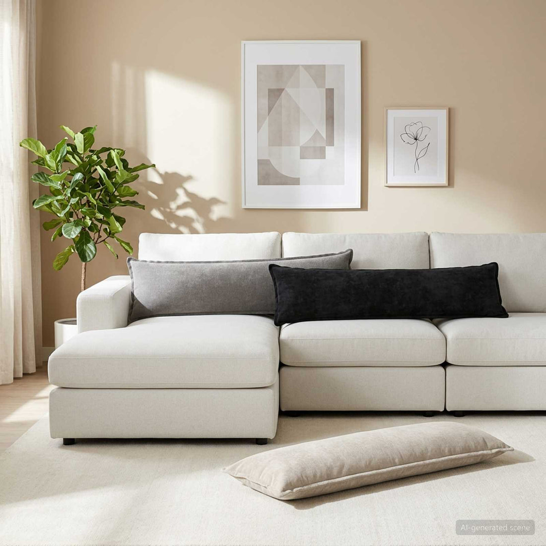 vidaXL Funda de almohada 2 uds. HOUTEN Gris Claro 40 x 145 cm