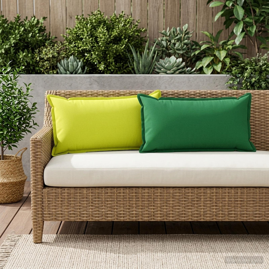 vidaXL Funda de almohada 12 uds. HOUTEN Verde brillante. 40 x 80 cm