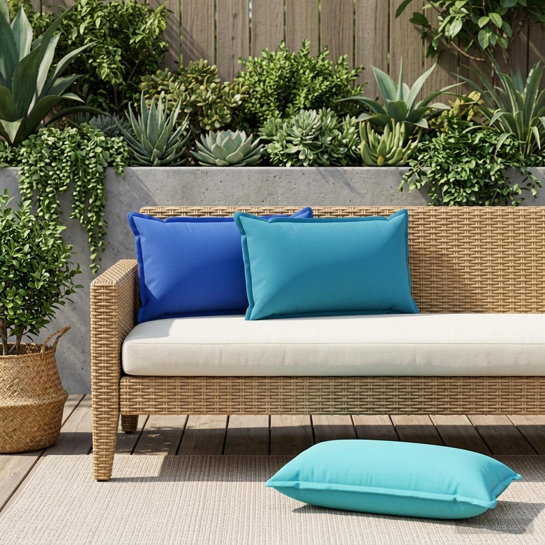 vidaXL Funda de almohada 12 uds. HOUTEN Azul Claro 40 x 80 cm