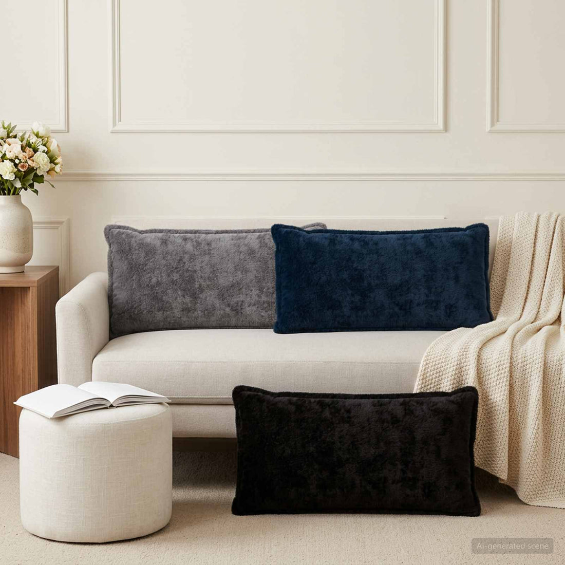 vidaXL Funda de almohada 12 uds. HOUTEN Negro 40 x 80 cm
