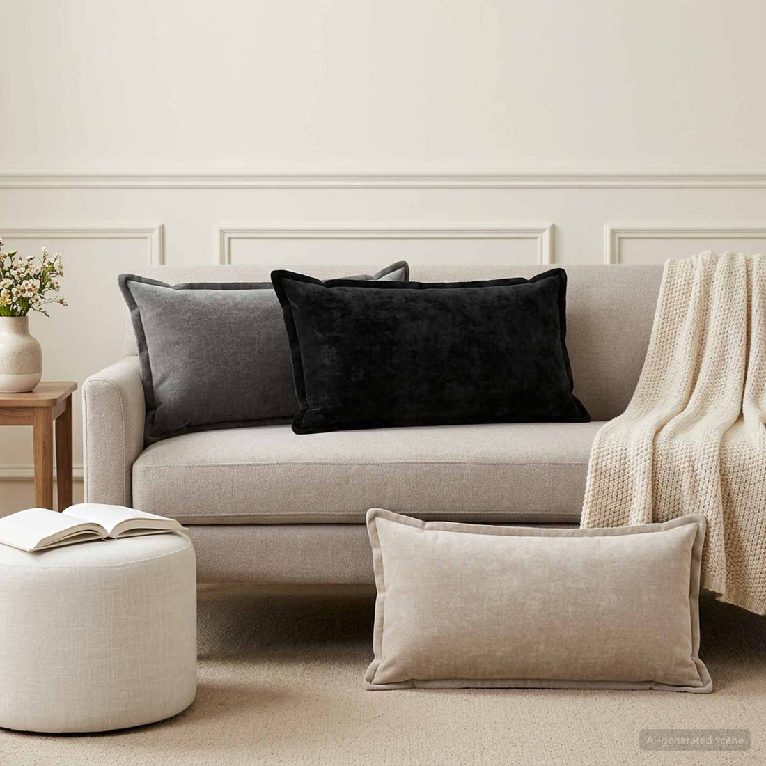 vidaXL Funda de almohada 6 uds. HOUTEN Gris Claro 40 x 80 cm