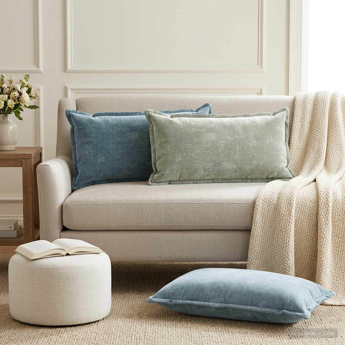 vidaXL Funda de almohada 6 uds. HOUTEN Azul Claro 40 x 70 cm