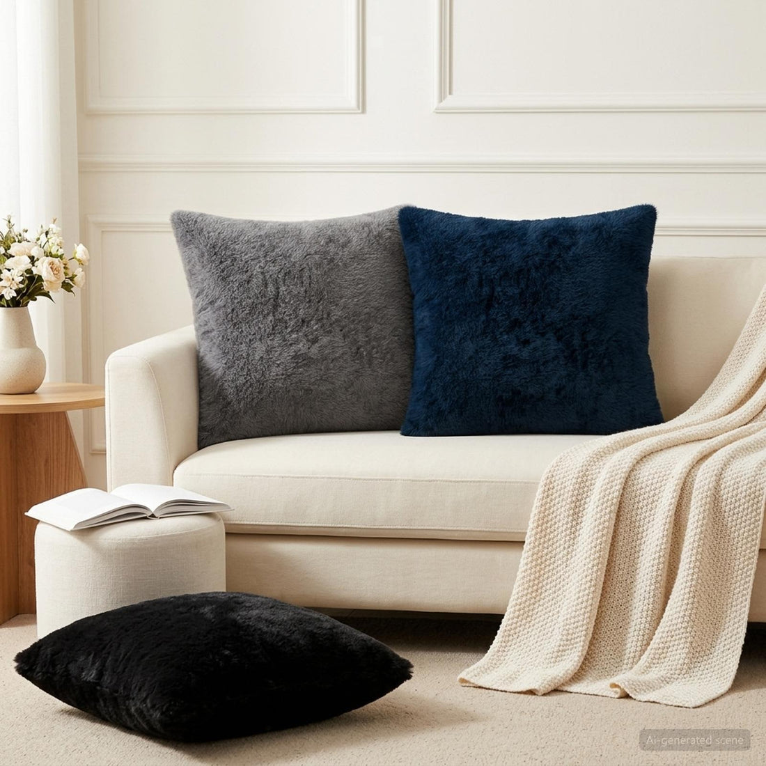 vidaXL Funda de almohada 12 uds. HOUTEN Gris oscuro 50 x 50 cm