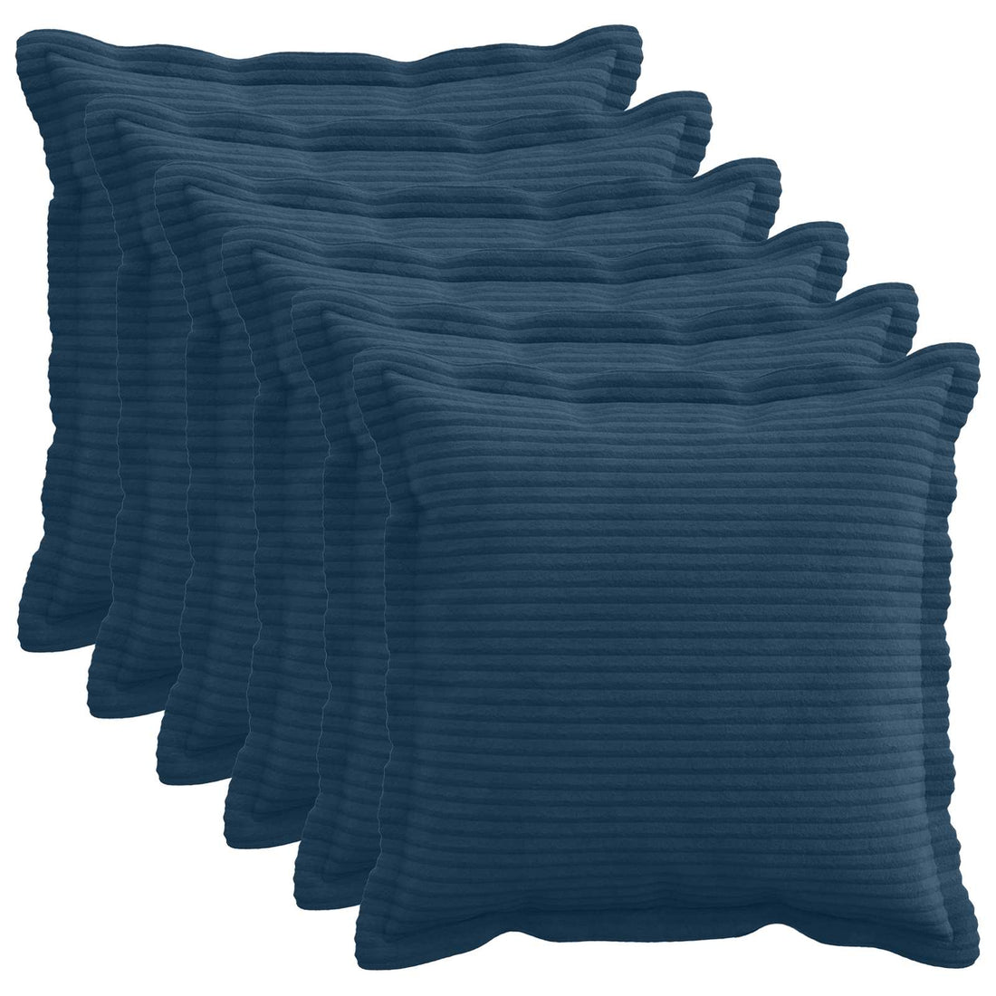 vidaXL Funda de almohada 6 uds. HOUTEN Azul marino 50 x 50 cm pana