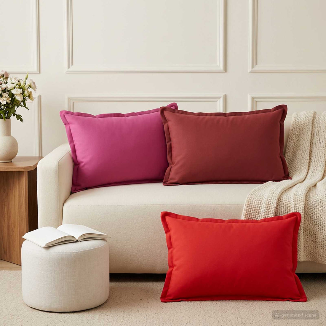 vidaXL Funda de almohada 6 uds. HOUTEN Rosa 50 x 80 cm Poliéster