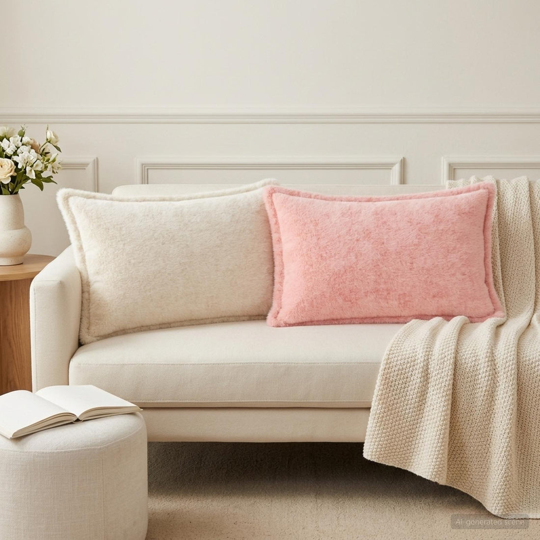 vidaXL Funda de almohada 6 uds. HOUTEN Rosa 50 x 70 cm