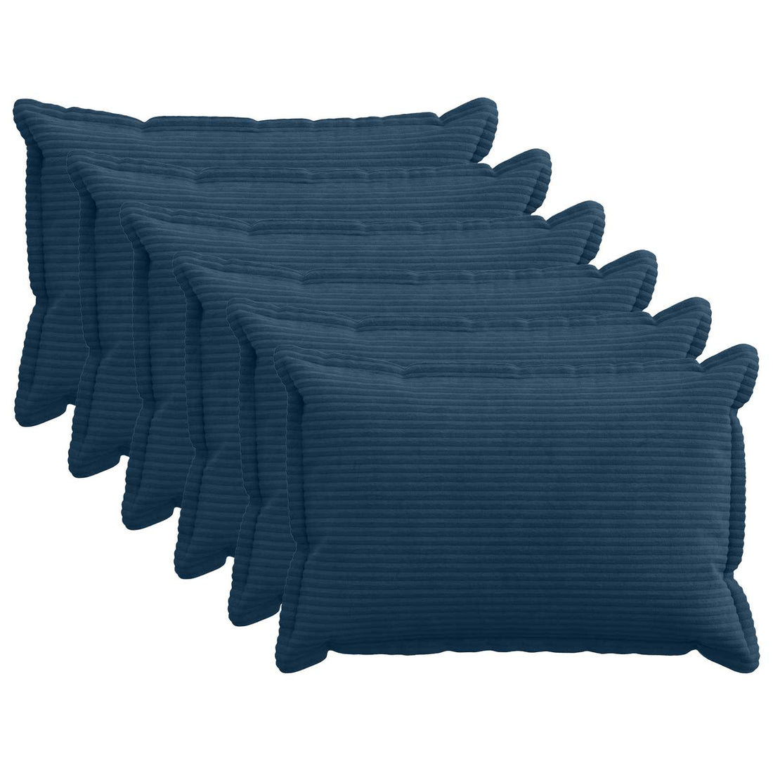 vidaXL Funda de almohada 6 uds. HOUTEN Azul marino 50 x 75 cm pana