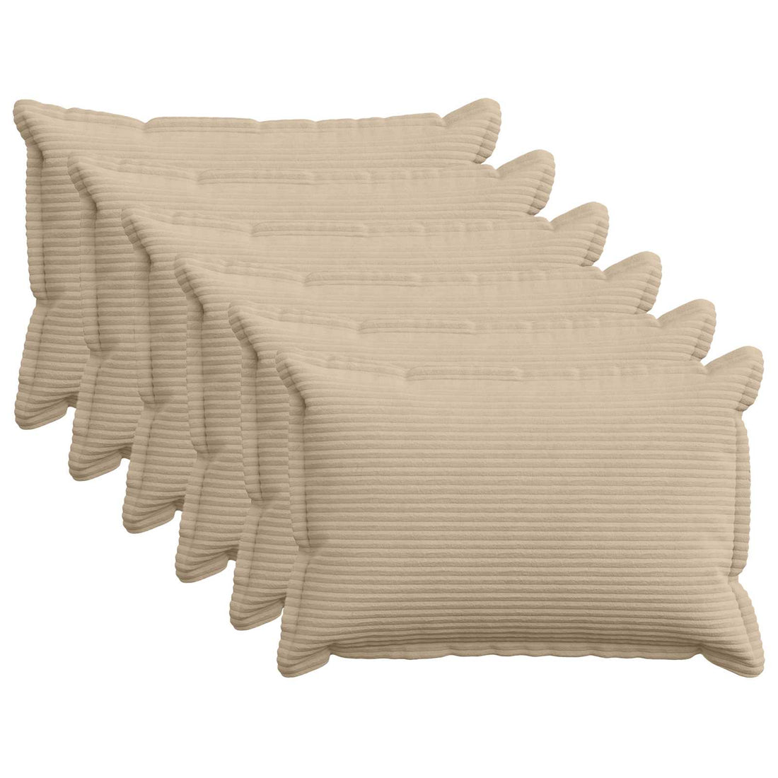 vidaXL Funda de almohada 6 uds. HOUTEN Gris topo 50 x 75 cm pana