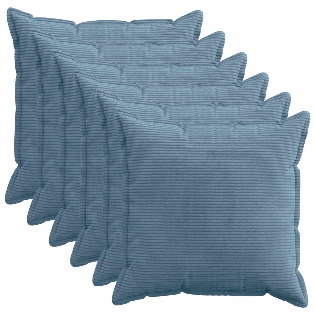 vidaXL Funda de almohada 6 uds. HOUTEN Azul 55 x 55 cm pana