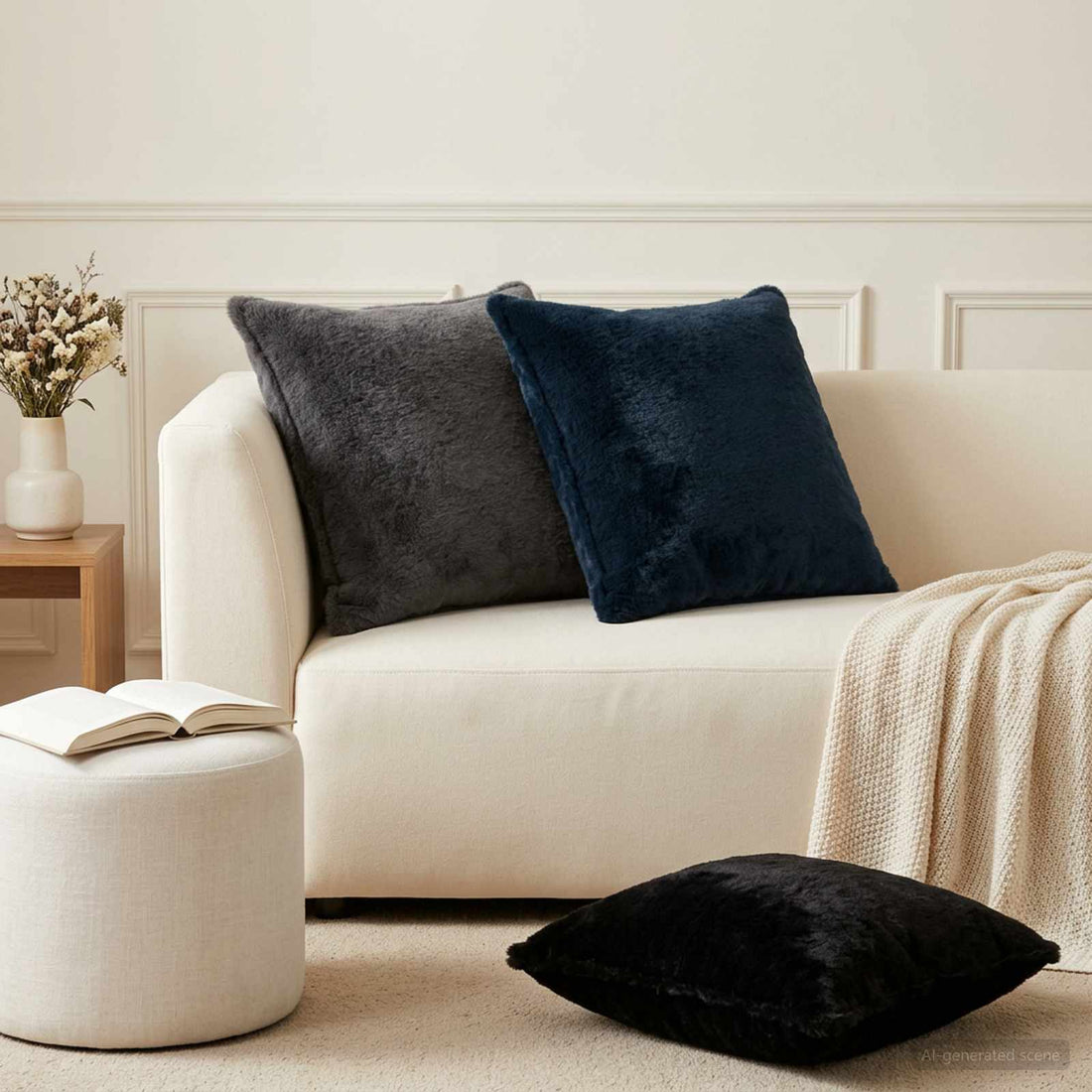 vidaXL Funda de almohada 6 uds. HOUTEN Gris oscuro 60 x 60 cm