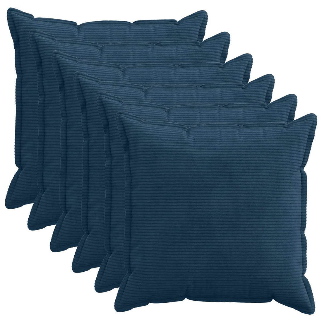 vidaXL Funda de almohada 6 uds. HOUTEN Azul marino 60 x 60 cm pana