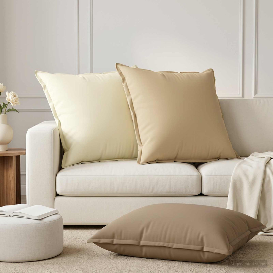 vidaXL Funda de almohada 6 uds. HOUTEN Gris topo 70 x 70 cm Poliéster