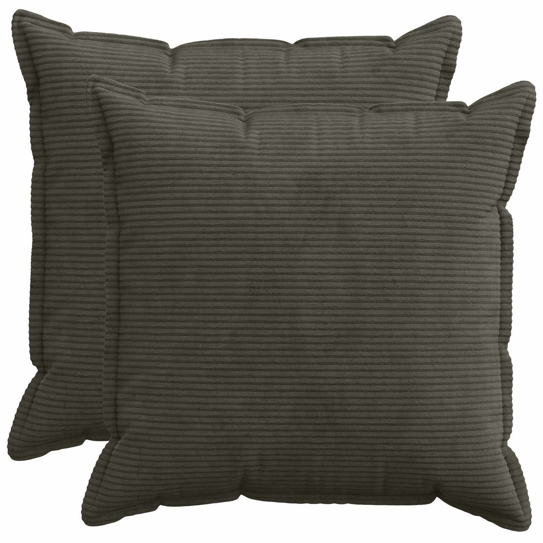 vidaXL Funda de almohada 2 uds. HOUTEN Gris antracita 80 x 80 cm pana
