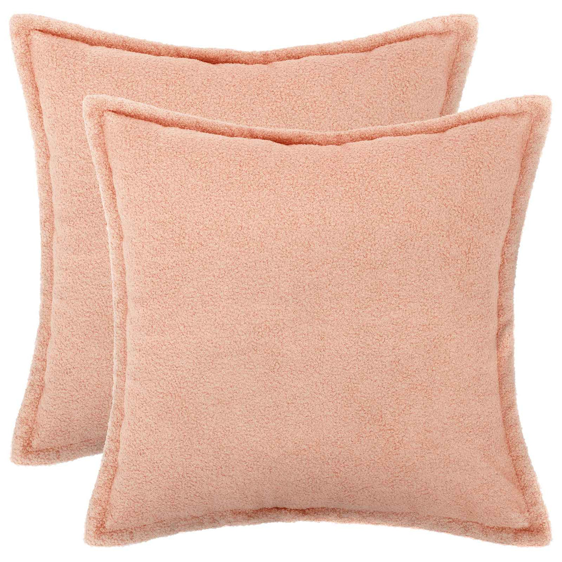 vidaXL Funda de almohada 2 pcs HOUTEN Rosa 80 x 80 cm Bouclé
