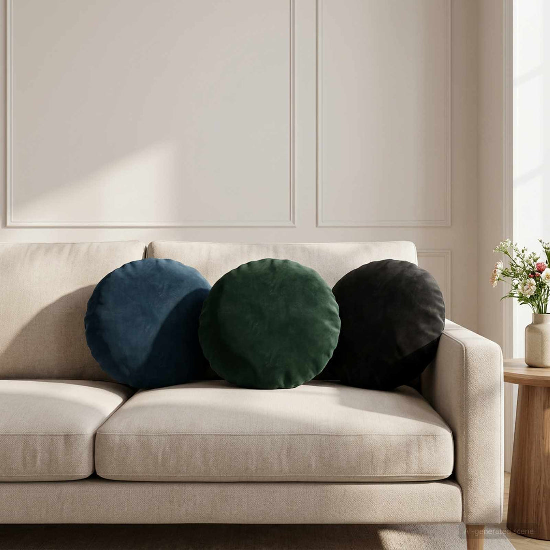 vidaXL Cojín con almohada HEERLEN 6 uds. Azul Terciopelo
