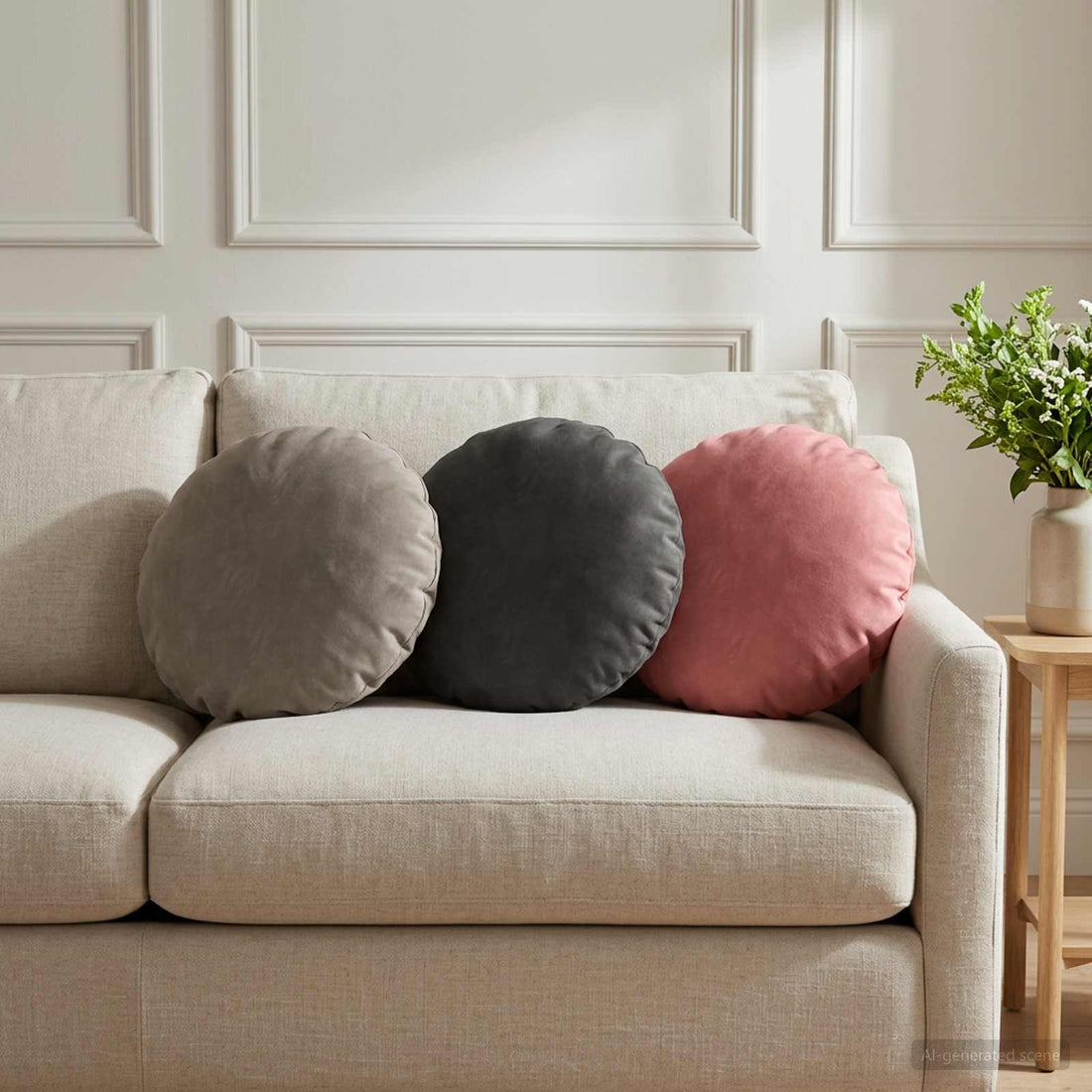 vidaXL Cojín con almohada HEERLEN 6 uds. Gris oscuro Terciopelo