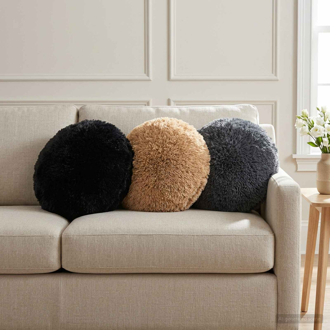 vidaXL Cojín con almohada HEERLEN 2 uds. Gris antracita Fleece PV