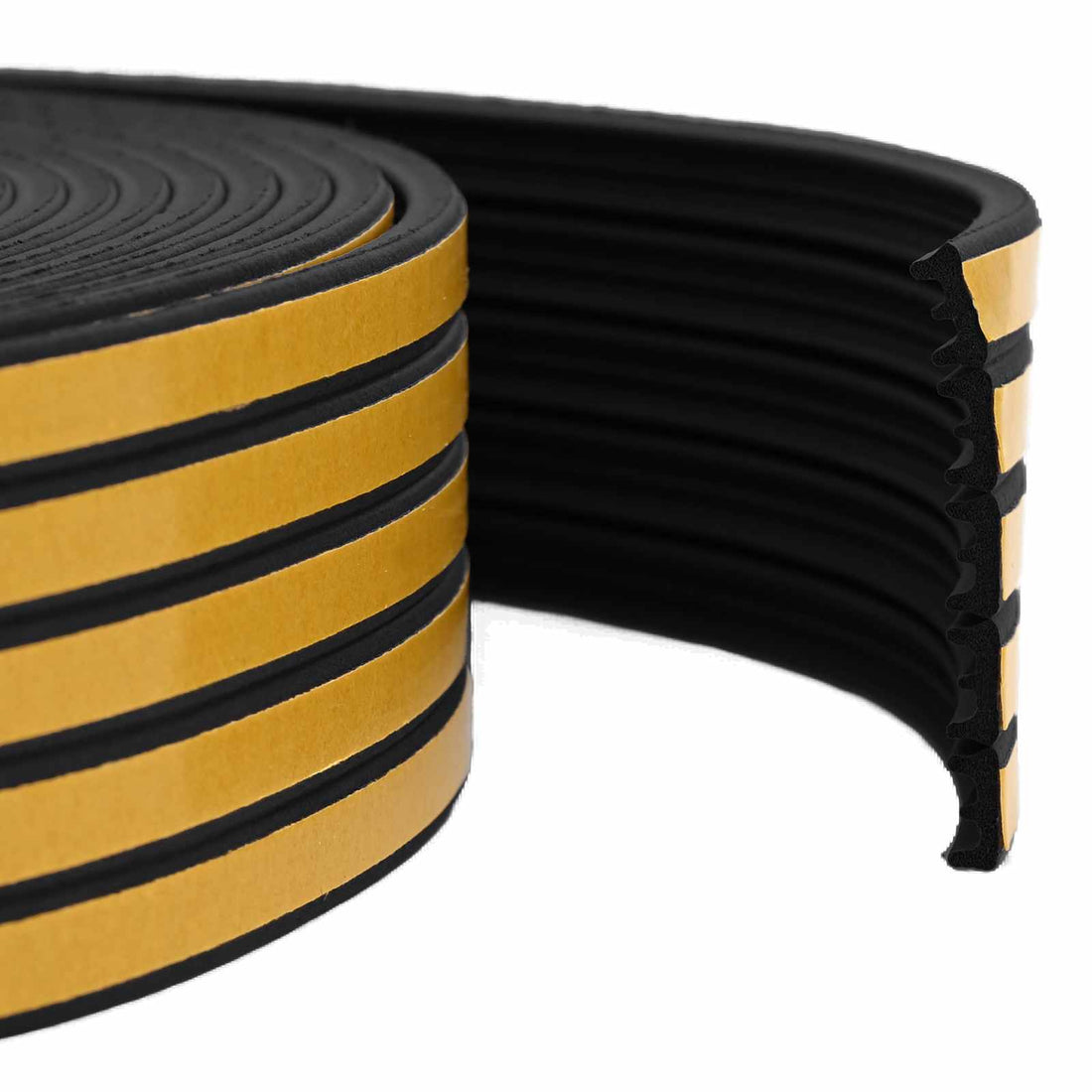 vidaXL Sello de ventana autoadhesivo Negro 15 x 8 mm 50 m Espuma EPDM