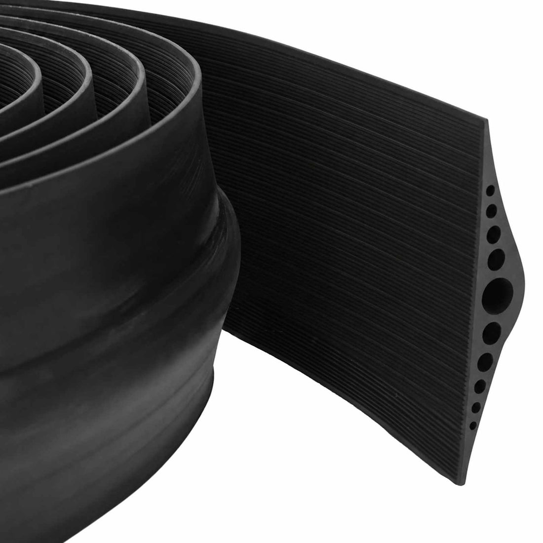 vidaXL Sello de Piso para Garaje Negro 155 x 28 mm 2 m Caucho EPDM
